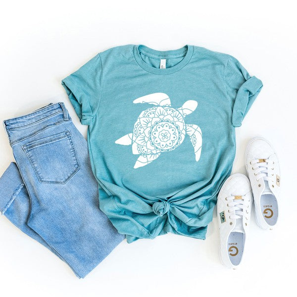 Turtle Mandala Short Sleeve Graphic Tee