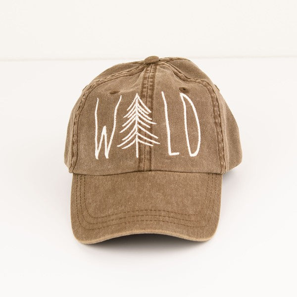 Embroidered Wild Tree Canvas Hat