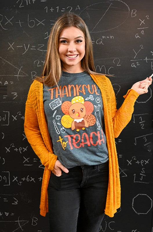 Thankful to Teach Fall Teacher T-Shirt