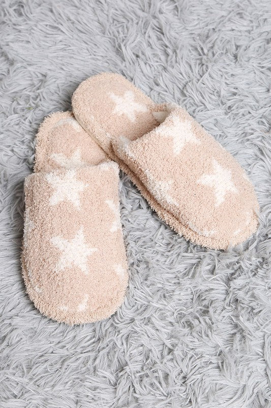 Winter Luxury Soft Star Pattern Slipper