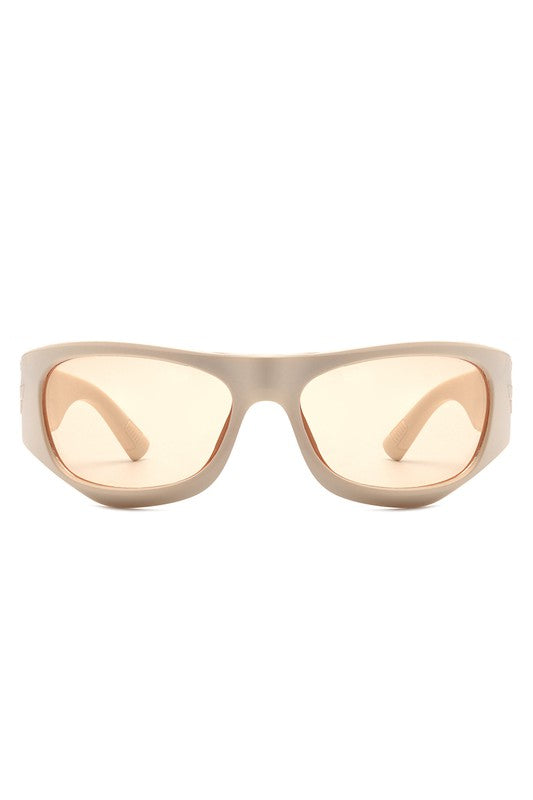 Geometric Wrap Around Fashion Square Sunglasses