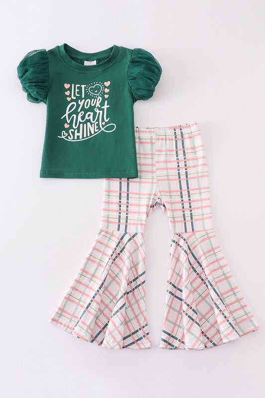 Forest let your heart shine bell pant set